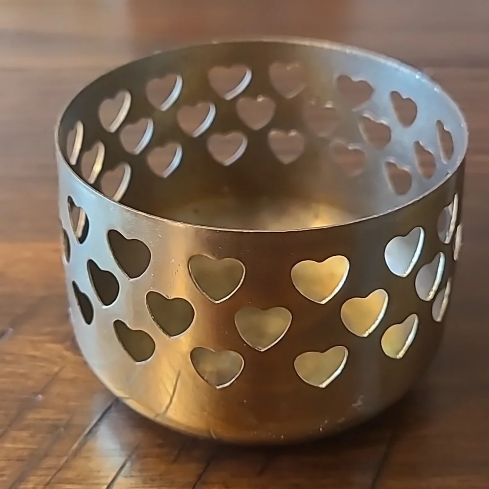 Brass Heart Candle Holder